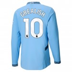 Günstige Fußballtrikots Manchester City Grealish 10 Heimtrikot 2024-25 Langarm